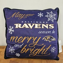 NFL Baltimore Ravens Christmas Pillow 15&quot;x15&quot; by Forever Collectibles! - $19.34