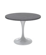 LeisureMod Verve Modern Dining Table with a 36&quot; Round Sintered Stone Tab... - $383.18