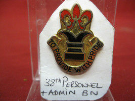 Vintage Authentic US Army Unit Crest Insignia 38th Personnel Admin Bn. #3 - £15.57 GBP