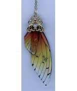 Mode Handgemacht Gelb/Rot Mulcolor Fairy Tale Zikade Flügel Strass Halsk... - $29.12 CAD
