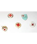  Vintage Red Cross Organization Lapel Pins Lot of Five Different - $7.95