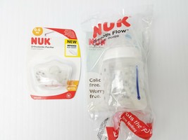 NUK Orthodontic Pacifier 0-6 Months &amp; NUK Smooth Flow Anti-Colic 5oz Bot... - £8.13 GBP