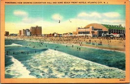 Seaside Hotels Atlantic City New Jersey NJ Linen Postcard A6 - £2.80 GBP