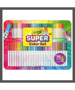 Crayola Super Color Set 75 Piece with Storage Container Washable Marker Set - $23.75