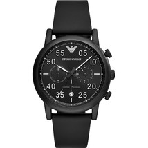 Emporio Armani AR11133 Chronograph Black Leather Strap Men&#39;s Watch - £187.84 GBP