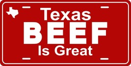 Texas Beef Is Great License Plate Personalized Custom Auto Bike Motorcycle - £8.49 GBP+