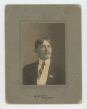 Antique Circa 1900s Cabinet Card Handsome Man With Mustache in Suit Minn... - £9.66 GBP