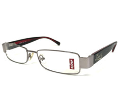 Levi&#39;s Eyeglasses Frames LS2516 A013 Black Red Silver Rectangular 52-16-135 - £38.93 GBP