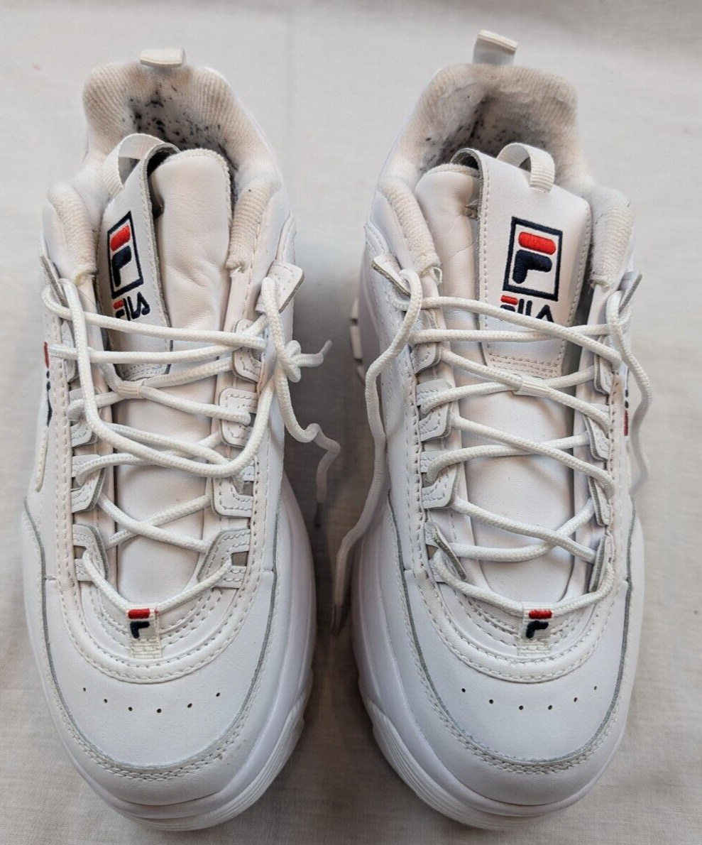 FILA Disruptor II Wedge Women's Platform Sneaker White Size 10 Excellent! Item image 2