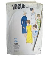 Vintage Sewing Pattern 12/32 Vogue 1600 One Piece Dress 1960s - $4.99
