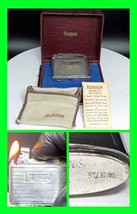 Vintage Sterling Art Deco Ronson Adonis Petrol Lighter w/ Box &amp; Paperwor... - $123.74