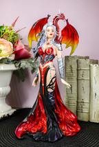 Nene Thomas Red Fire Dragon Witch Statue 12&quot;H Queen Of Shadows Severeielle Decor - £67.55 GBP