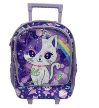 QBHMU Rolling Backpack For Kids, Cute Cat Pattern Backpack for Girls - £95.08 GBP
