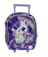 QBHMU Rolling Backpack For Kids, Cute Cat Pattern Backpack for Girls - £93.96 GBP