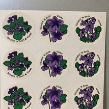 Vintage CTP Scratch ‘N Sniff Violet Flower Stickers - £31.34 GBP