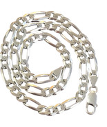 sterling silver figaro chain 28 Grams 18” Long Italy 8mm Wide - €124,72 EUR
