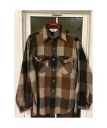 Vintage Woolrich Wool Flannel Shacket Jacket Shirt Mens Large Western Plaid - $2,468.42 MXN