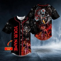 Dragon Sword Broken Skull Custom Baseball Jersey Shirts - Sport Shirts For Men - £12.43 GBP+