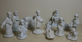 Vintage White Ceramic  Nativity Figure Set By Glenview Christmas Story - $46.39