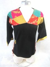 PRONTO vintage 1990s Women Sweater sz S folk boho hippy renfair pullover - £15.81 GBP