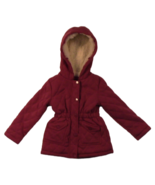 Me Jane Girls Natalya Hooded Puffer Jacket Faux Fur Size 4 Pink Polyeste... - €31,71 EUR