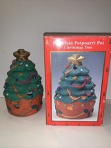 Christmas Tree Porcelain Potpourri Pot Heritage Mint Ltd 1998 - £7.76 GBP