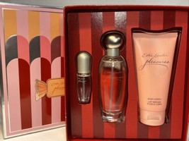 Estee Lauder Pleasures Favorite Eau De Parfum 1.7oz + .14 + 2.5 Lotion NIB Free - $62.29