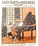 Easy Duets Easy Keys Sheet Music Booklet Vol II 1915 Piano 10 Songs US S... - $18.80