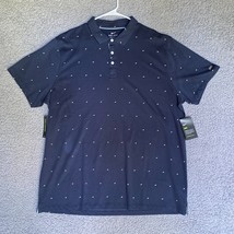 Nike Polo Shirt Adult XXL Standard Dri Fit Navy Blue Outdoor Preppy Rugb... - $28.30