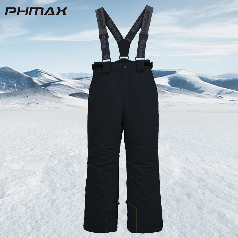 PHMAX Ski Jacket Boys Winter Waterproof Windproof Thick Skiing Jacket Skiing Bib - £147.94 GBP