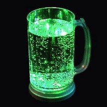 LED Flushing Beer Mug, 16 oz Acrylic BPA-Free LED Colors Brew Masterware - $31.99