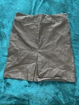Ny &amp; Co Women&#39;s Skirt Size 12 Brown Stretch Side Zipper Mid Length - $223.58 MXN
