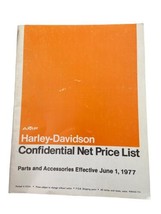 Harley Davidson 1977 Confidential Price List book OEM Parts &amp; Accessorie... - $22.31