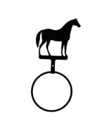 Village Wrought Iron Outhouse Towel Ring Towel Rack - $25.16 CAD