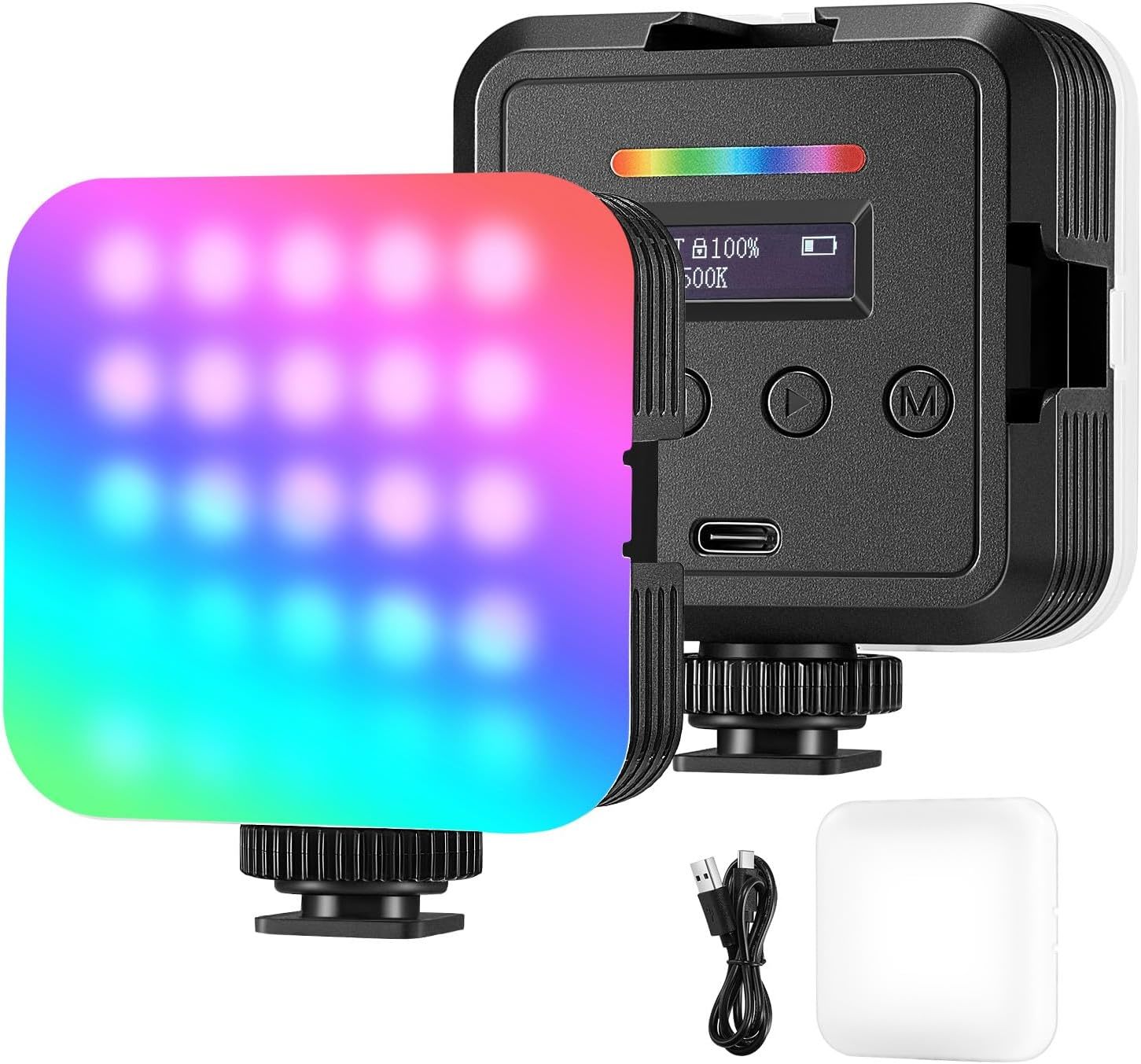 The Neewer Magnetic Rgb Video Light Is A 360° Full Color Rgb61 Led Camer... - $38.96