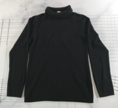 J. Crew Turtleneck Sweater Womens Large Black Long Sleeve Knit Cashmere - £29.22 GBP
