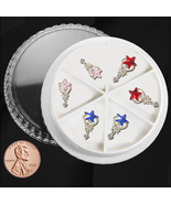 NAIL CHARM RHINESTONE Star, Pink, Red &amp; Blue 6pcs - $21.73 CAD