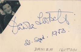Daniza Ilitsch Austrian Opera Soprano Hans Braun 2x Hand Signed Autograph - £24.04 GBP