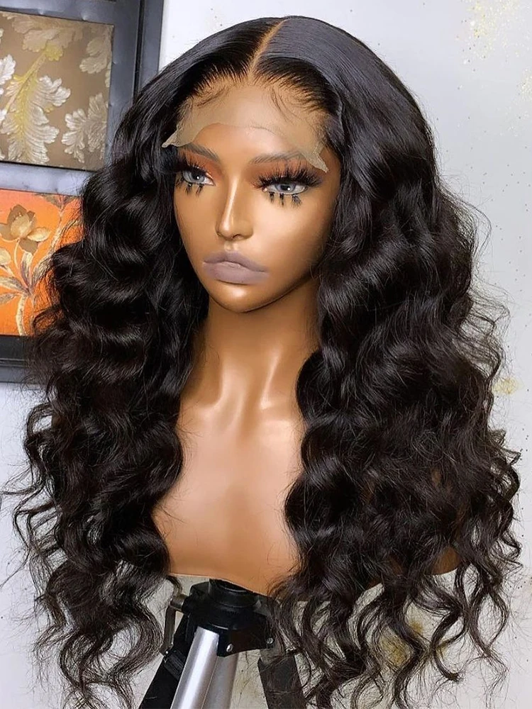 200 Density Loose Deep Wave Human Hair Lace Frontal Wigs For Women Brazili - £63.76 GBP+