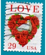 Used 1994 US Postage Stamp - 29c Love-Dove and Roses -Scott #2814 - €1,66 EUR