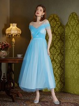  skyblue tea length vestido de fiesta boda evening cocktail homecoming graduations prom thumb200