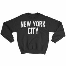 Soft New York City Sweatshirt Screen Printed Black Adult Lennon Shirt - £19.26 GBP+