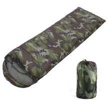 Camouflage Sleeping Bag Cotton Green Waterproof Travel Hiking Camping Sleep Bag - £35.08 GBP
