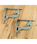 2 Cast Iron MERMAID Brackets Garden Braces Shelf Bracket Corbels Beach N... - $505.29 MXN