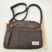 Travelon Anti Theft Gray Heritage Collection Crossbody Bag Locking Reinforced - £19.04 GBP