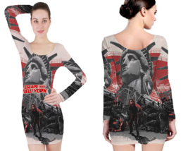 Escape From New York Movie Printed Polyester Long Sleeve Bodycon Edgy And Stylis - £19.42 GBP+