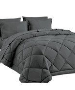 Queen Bed In A Bag 7-Pieces Comforter Sets With Comforter And Sheets Dar... - £51.78 GBP
