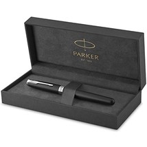 PARKER Sonnet Fountain Pen, Matte Black Lacquer with Palladium Trim, Fin... - $178.83