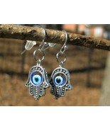 Haunted Hamsa Protection Good Fortune Health and Prosperity Spell cast Earrings  - $17.78