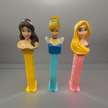PEZ Dispenser Disney Princess Belle, Cinderella, Rapunzel 2019 &amp; 2021 - $5.70